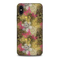 Apple Iphone X Kılıf Kelebek Etkisi (37) Silicone Cover Beyaz Açık Yeşil