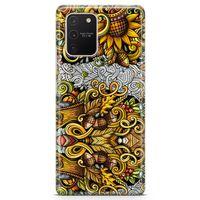 Samsung Galaxy S10 Lite Kılıf Sonbahar Doodle Arka Kapak Koruma Desenli Full Koruyucu