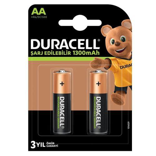 Duracell Şarj Edilebilir Pil 2'Li AA 1300 mAh