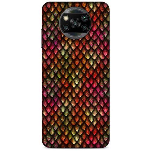 Xiaomi Redmi Poco X3 Kılıf Dragons (8) Baskılı Kılıf Ejderha Deri Pembe