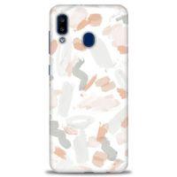 Samsung Galaxy A30 Kılıf HD Baskılı Kılıf - Fırça Darbeleri + Tam Ekran Koruyucu