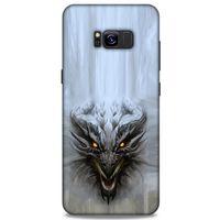 Samsung Galaxy S8 Plus Kılıf Dragons (11) Tam Koruma Beyaz Ejderha