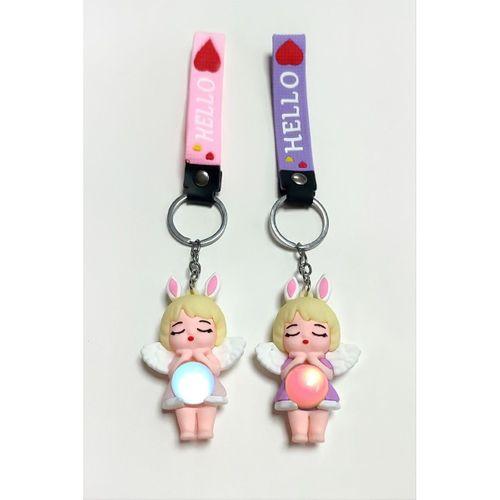 Peri Işıklı Silikon Anahtarlık