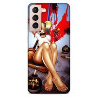 Samsung Galaxy S21 Uyumlu Kılıf Harley Quinn (37) Silicone Cover Lavanta gül