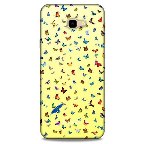 Samsung Galaxy J4 Plus Kılıf Kelebek Etkisi (14) Lansman Kılıf Kırmızı Krem
