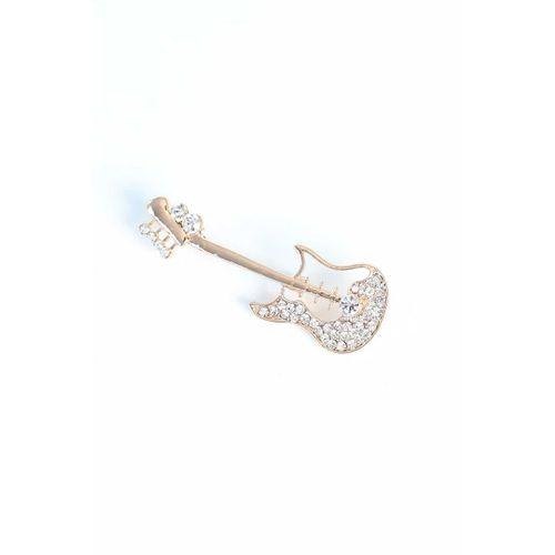 Zirkon Taşlı Metal Broş