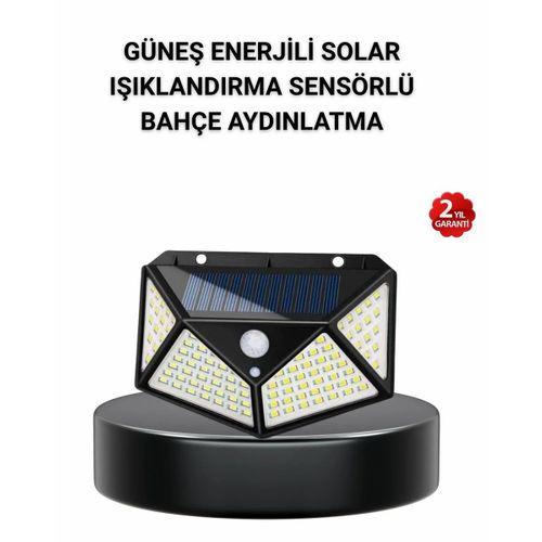 Solar Bahçe Lambası 100 Led Hareket Sensörlü Güneş Enerjili Aydınlatma
