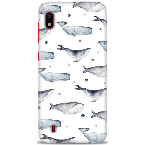 Samsung Galaxy A10 Kılıf HD Baskılı Kılıf - Balinalar + Tam Ekran Koruyucu