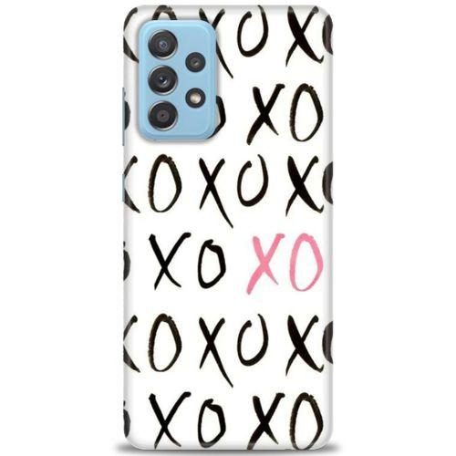 Samsung Galaxy A52 Kılıf HD Baskılı Kılıf - XOXO + Tam Ekran Koruyucu