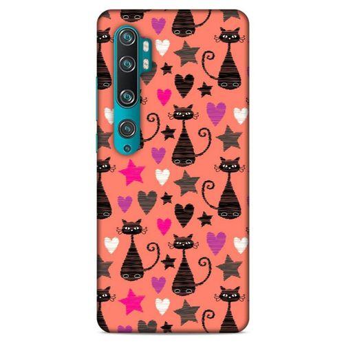 Lopard Xiaomi Mi Note 10 Pro Uyumlu Kılıf Kediler (10) Full Koruma Kılıfı Kalpli Kedi