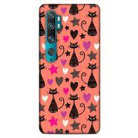 Lopard Xiaomi Mi Note 10 Pro Uyumlu Kılıf Kediler (10) Full Koruma Kılıfı Kalpli Kedi