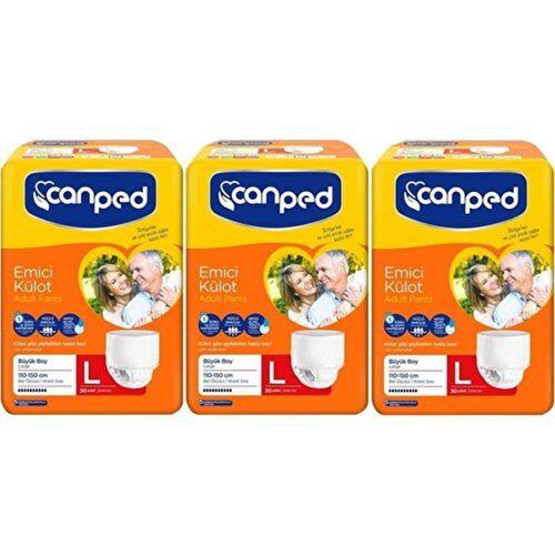 Canped Emici Külot Büyük Boy Large 30'lu 3 paket / 90 adet