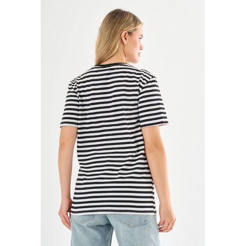 ALEXANDERGARDI Bisiklet Yaka Çizgili Kısa Kol T-shirt
