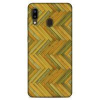 Lopard Samsung Galaxy A20 Uyumlu Kılıf Wood'X (32) Soft Silikon Kılıf Desenli