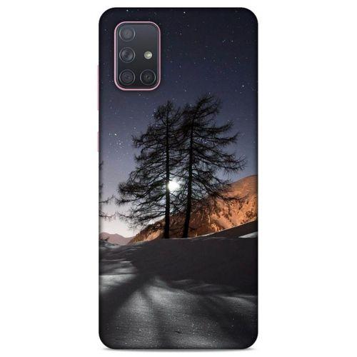 Lopard Samsung Galaxy A71 Uyumlu Kılıf Gece'S (48) Bumper Kılıf Kış Manzara