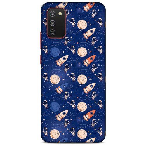 Samsung Galaxy A02s Uyumlu Kılıf Mavi Delisi (30) Silicone Case Galaksi