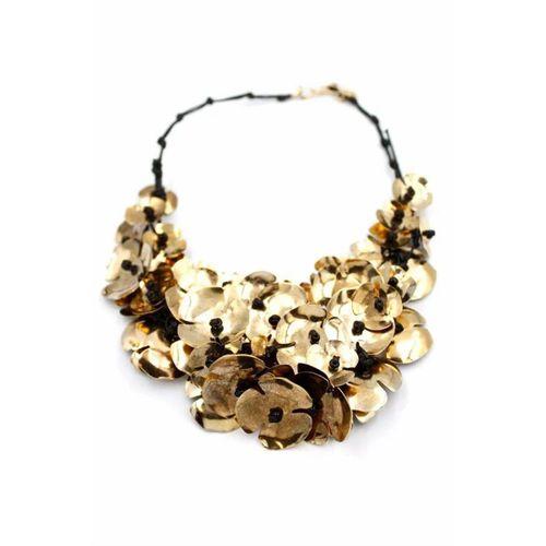 Çoklu Çiçek Kolye - Altın