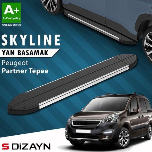 S-Dizayn Peugeot Partner 2 Tepee Skyline Krom Yan Basamak 193 Cm 2008-2018 A+ Kalite