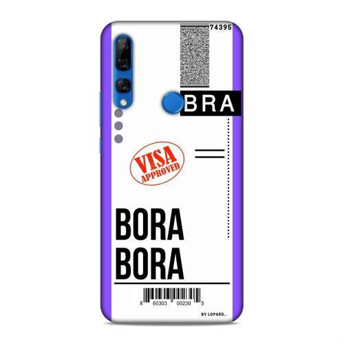 Huawei Y9 Prime 2019 Kılıf Uçak Bileti Bora Bora Arka Kapak Koruma Desenli Full Koruyucu