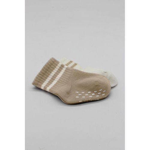 Bistyle Bistyle Çemberli Kaymaz Soket Çorap 2'Li BS10125 Bej-Ekru