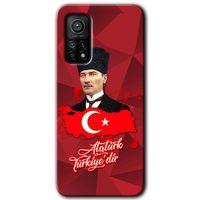 Xiaomi Mi 10T Pro Kılıf Baskılı Kapak - Atatürkiye + 5D Tam Kaplayan Cam