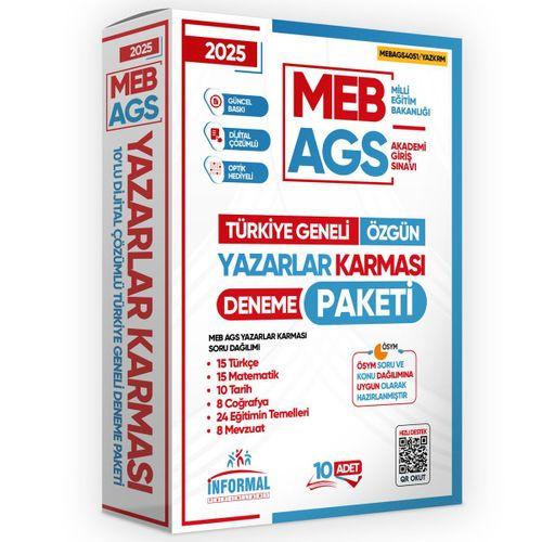 2025 MEB-AGS Yazarlar Karması 10 Adet 80 Soruluk Çözümlü Deneme Türkiye Geneli KURUMSAL Paket