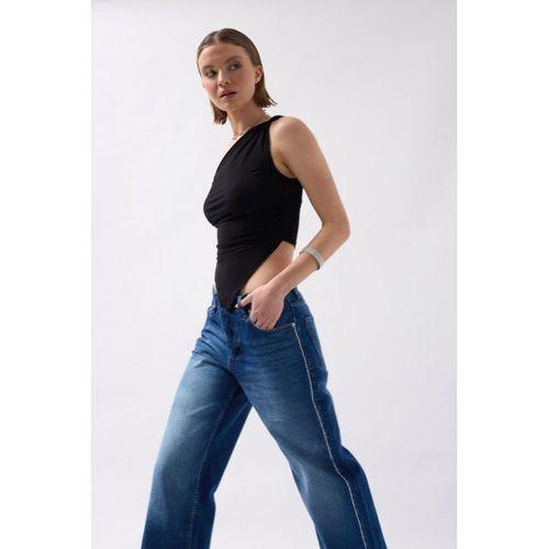 Taş Şerit Detaylı Jean