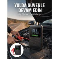 Araç Akü Takviyeli Hava Pompası Powerbank Özellikli Yeni Nesil