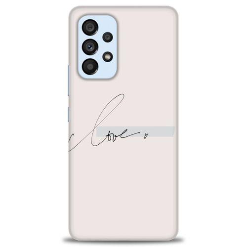 Samsung Galaxy A73 5G Kılıf HD Baskılı Kılıf - Love + Tam Ekran Koruyucu