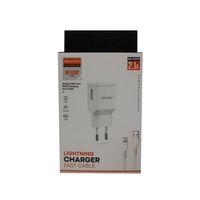 Megatech Ec02 Model 2.1a Lightning Usb Kablo + Ev Şarj Adaptörü Hızlı Şarj