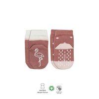 Bistyle Hayvan Figür Kaymaz Kız Soket Çorap 2'Li BS10120 Pudra