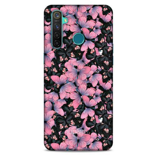 Oppo Realme 5 Pro Kılıf Kelebek Etkisi (25) Antişok Kapak Mavi Sarı