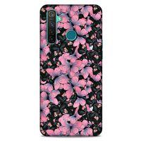 Oppo Realme 5 Pro Kılıf Kelebek Etkisi (25) Antişok Kapak Mavi Sarı