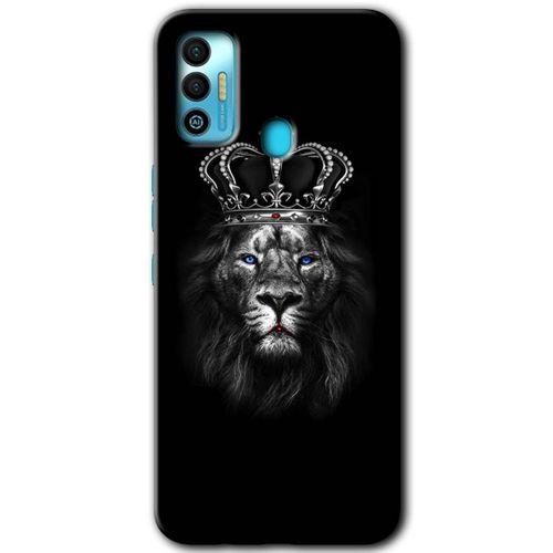 Tecno Spark 7T Kılıf HD Desen Baskılı Arka Kapak - King Lion + Kırılmaz Cam