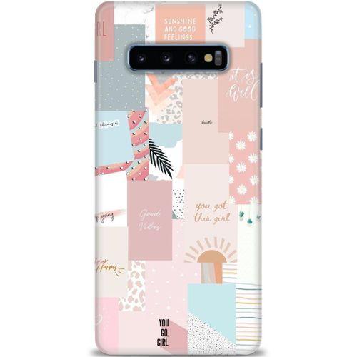 Samsung Galaxy S10 Plus Kılıf HD Baskılı Kılıf - Girl + Tam Ekran Koruyucu