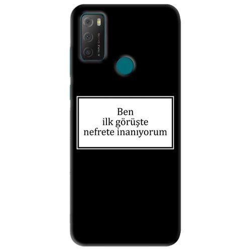 TCL 20E Kılıf HD Yazı Baskılı Silikon Arka Kapak - Yazı 13