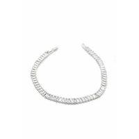 Baget Taşlı Su Yolu Bileklik - Gümüş