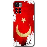 Potkal Hediye Fabrikası Xiaomi Redmi Note 11 Pro Plus 5G Kılıf HD Desen Baskılı Arka Kapak - Türkiyem