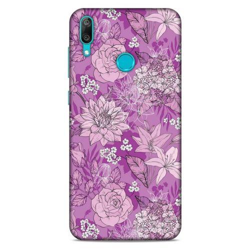 Huawei Y7 2019 Uyumlu Kılıf Pembe Delisi (8) Baskılı Kılıf Çiçek