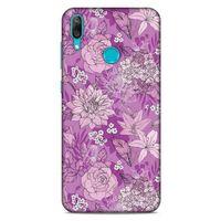 Huawei Y7 2019 Uyumlu Kılıf Pembe Delisi (8) Baskılı Kılıf Çiçek