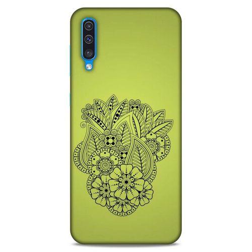Lopard Samsung Galaxy A50 Uyumlu Kılıf Tattoo's (40) Fit Silikon Kılıf Çiçek Dövmesi