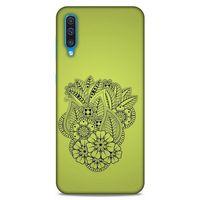 Lopard Samsung Galaxy A50 Uyumlu Kılıf Tattoo's (40) Fit Silikon Kılıf Çiçek Dövmesi