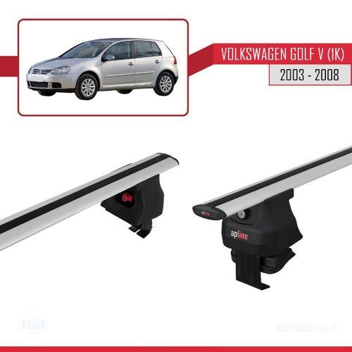 Volkswagen Golf V (1K) 2003-2008 Arası ile uyumlu ACE-4 Ara Atkı Tavan Barı GRİ