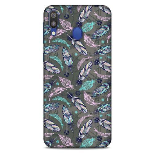 Samsung Galaxy M20 Kılıf Desenli Özel Seri Tüyler (6) Silikon Kılıf