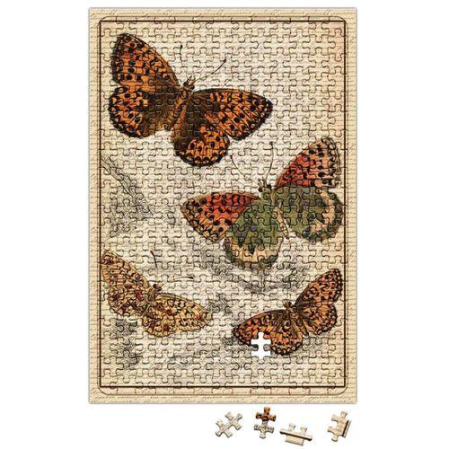 Vintage Kelebek Tasarım Puzzle 240 Parça Yapboz