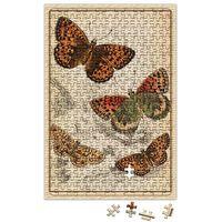Vintage Kelebek Tasarım Puzzle 240 Parça Yapboz
