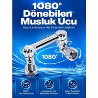 Döndürülebilir Musluk Mutfak Banyo Musluk Ucu Başlığı 4 Filtreli