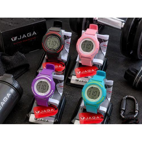 JAGA Unisex Dijital Çocuk Kol Saati 50 Mt Su Geçirmez Spor Silikon Kordonlu Alarm-Kronometreli JG.7