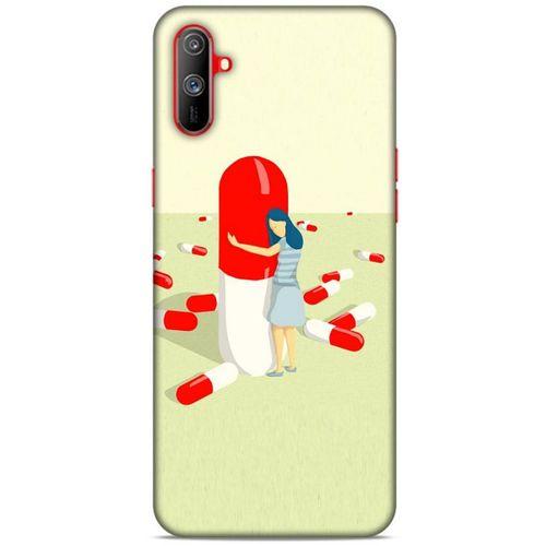 Oppo Realme C3 Kılıf Depresyon (19) Kılıfları Kahve Turuncu