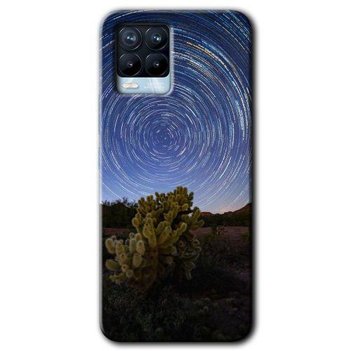 Realme 8 Pro Kılıf HD Desen Baskılı Arka Kapak + Temperli Cam - Eclipse Sky